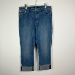 Lauren Ralph Lauren Mid-rise Straight Cuff Jeans Size 14